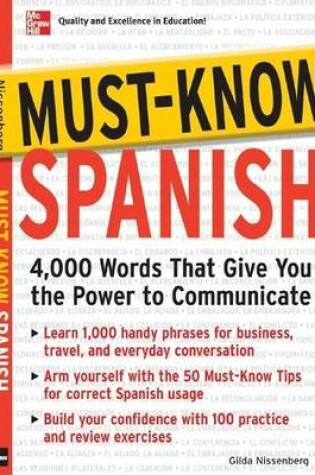 Cover of Must-Know Spanish: Essential Words for a Successful Vocabulary