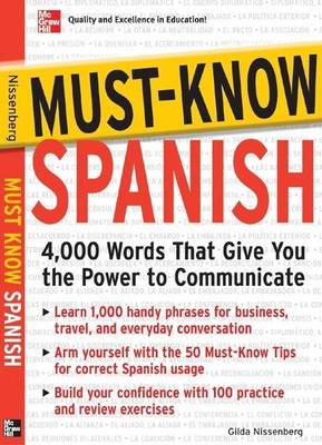 Book cover for Must-Know Spanish: Essential Words for a Successful Vocabulary