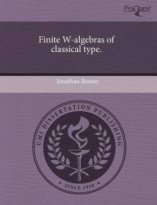 Book cover for Finite W-Algebras of Classical Type