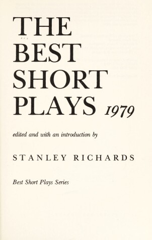 Book cover for Best Short Plays, Nineteen Seventy-Nine