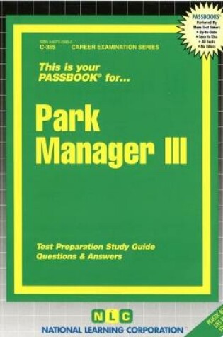 Cover of Park Manager III