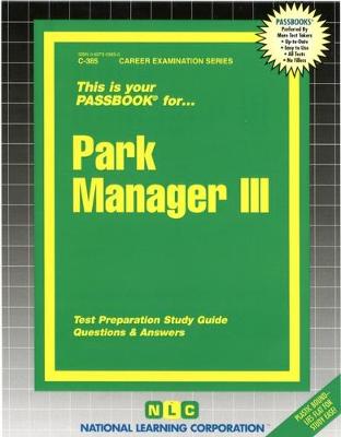 Book cover for Park Manager III