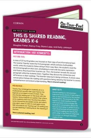 Cover of On-Your-Feet Guide: This Is Shared Reading, Grades K-6