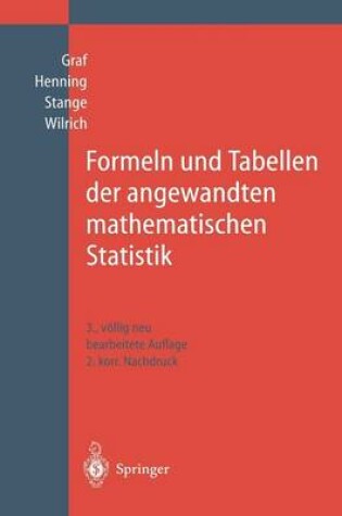 Cover of Formeln und Tabellen der angewandten mathematischen Statistik