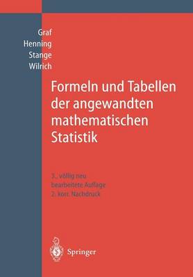 Book cover for Formeln und Tabellen der angewandten mathematischen Statistik