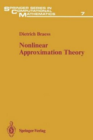 Cover of Nonlinear Approximation Theory