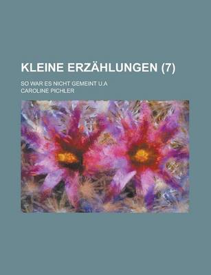 Book cover for Kleine Erzahlungen (7)