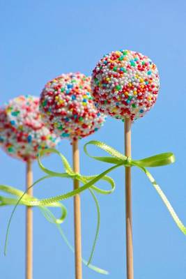 Book cover for Happy Cake Pops with Colorful Sprinkles Journal