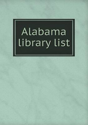 Book cover for Alabama library list