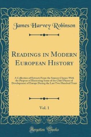 Cover of Readings in Modern European History, Vol. 1