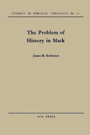 Cover of The Problem of History in Mark