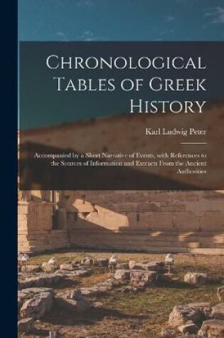 Cover of Chronological Tables of Greek History