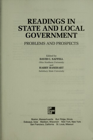 Cover of State and Local Government Reader