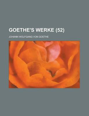 Book cover for Goethe's Werke (52 )