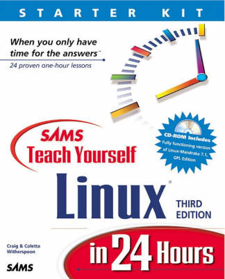Book cover for Sams Teach Yourself Linux in 24 Hours, Third Edition