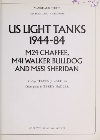Book cover for United States Light Tanks