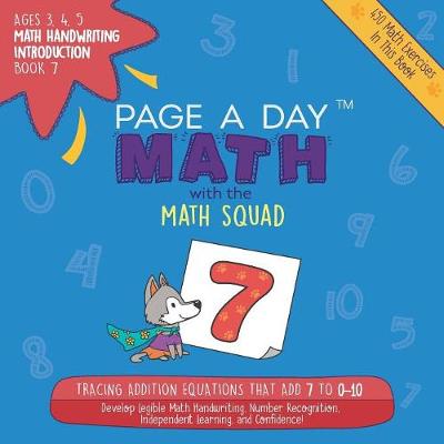 Book cover for Page a Day Math, Math Handwriting Introduction Book 7