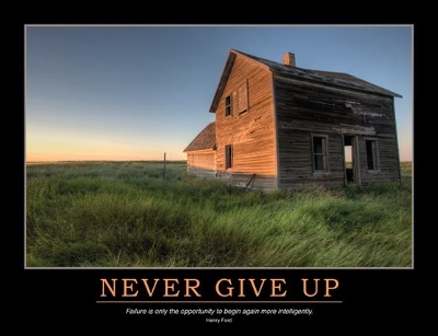 Book cover for Never Give Up Poster