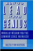 Book cover for How to Lead with Genius