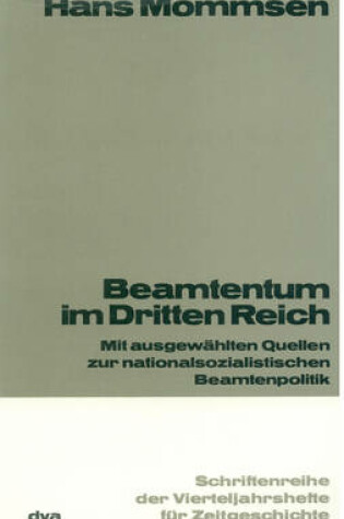 Cover of Beamtentum Im Dritten Reich