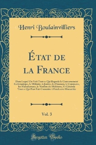 Cover of Etat de la France, Vol. 3