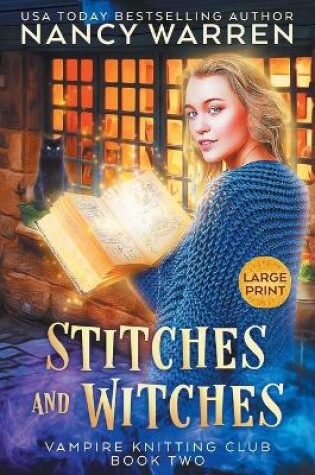 Cover of Stitches and Witches (Large Print)