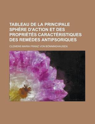 Book cover for Tableau de La Principale Sphere D'Action Et Des Proprietes Caracteristiques Des Remedes Antipsoriques