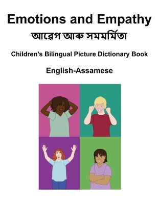 Book cover for English-Assamese Emotions and Empathy Children's Bilingual Picture Dictionary Book