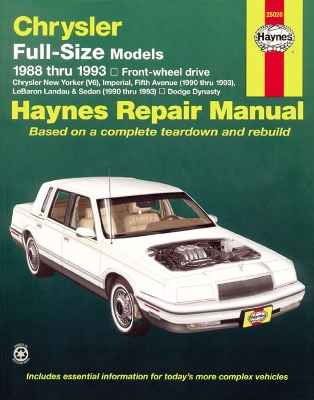 Book cover for Chrysler Full-Size Front-Wheel Drive (88 - 93)
