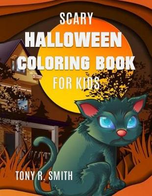 Book cover for Scary Halloween Coloring Book
