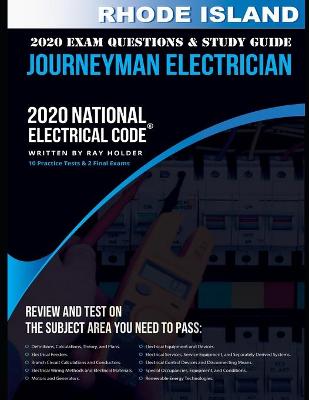 Book cover for Rhode Island 2020 Journeyman Electrician Exam Questions and Study Guide