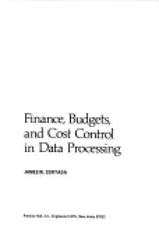 Cover of Electronic Data Processing Costs and Charges