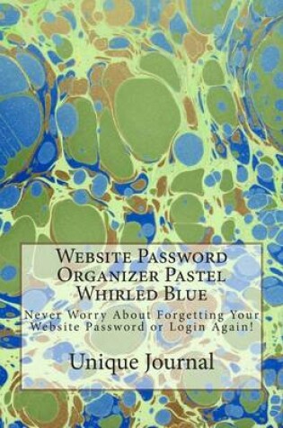 Cover of Website Password Organizer Pastel Whirled Blue