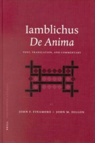 Cover of Iamblichus' De Anima