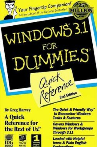 Cover of Windows 3.1 for Dummies Quick Reference