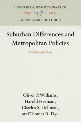 Cover of Suburban Differences and Metropolitan Policies