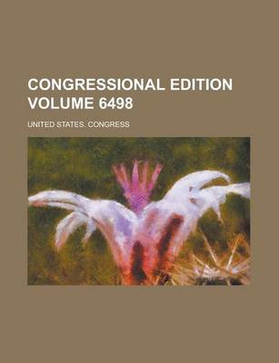 Book cover for Congressional Edition Volume 6498