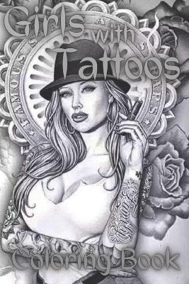 Book cover for Girls with Tattoos Coloring Book