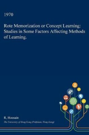 Cover of Rote Memorization or Concept Learning