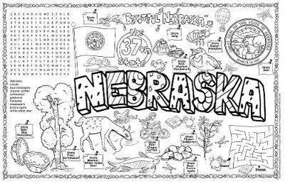 Cover of Nebraska Symbols & Facts Funsheet - Pack of 30