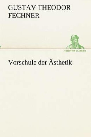 Cover of Vorschule Der Asthetik