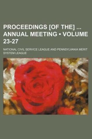 Cover of Proceedings [Of The] Annual Meeting (Volume 23-27)