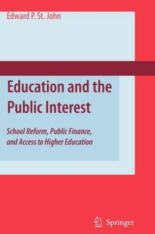 Cover of Education and the Public Interest