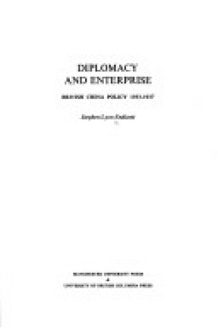 Cover of Diplomacy and Enterprise