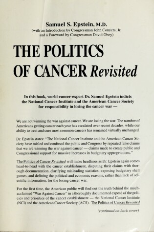 Cover of The Politics of Cancer Revisited