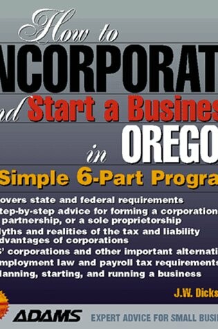 Cover of How to Incorporate and Start a Business in Oregon