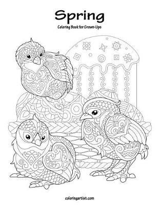 Cover of Spring Coloring Book for Grown-Ups 1