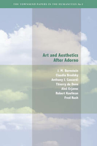 Cover of Art and Aesthetics after Adorno