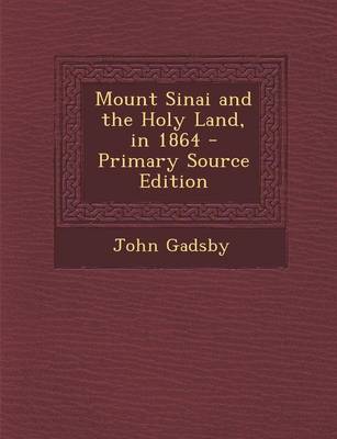 Book cover for Mount Sinai and the Holy Land, in 1864