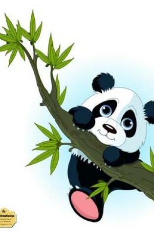 Cover of Writedrawdesign Blank/Wide Ruled 8.5 X 11" Notebook, Panda Hanging on a Tree